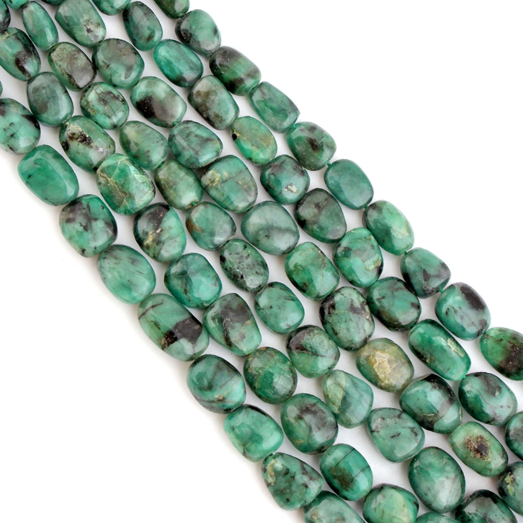 Top Quality Emerald Tumble Gemstone Beads For  Elegant Jewelry Designs