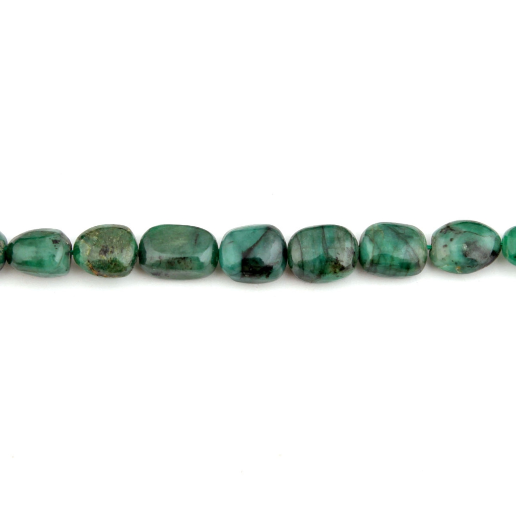 Top Quality Emerald Tumble Gemstone Beads For  Elegant Jewelry Designs