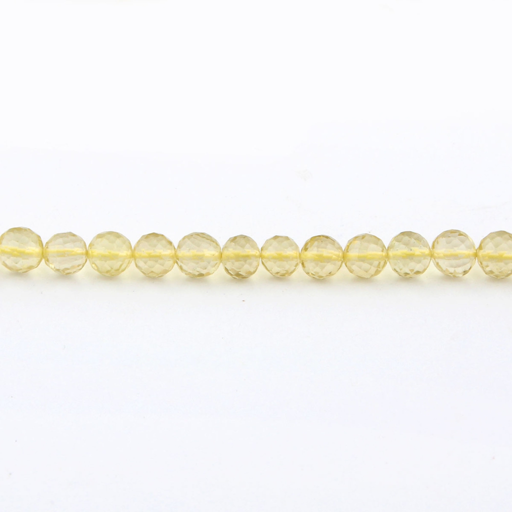 Faceted Lemon Quartz Gemstone Handmade 7 Strands 16 Inches Beads